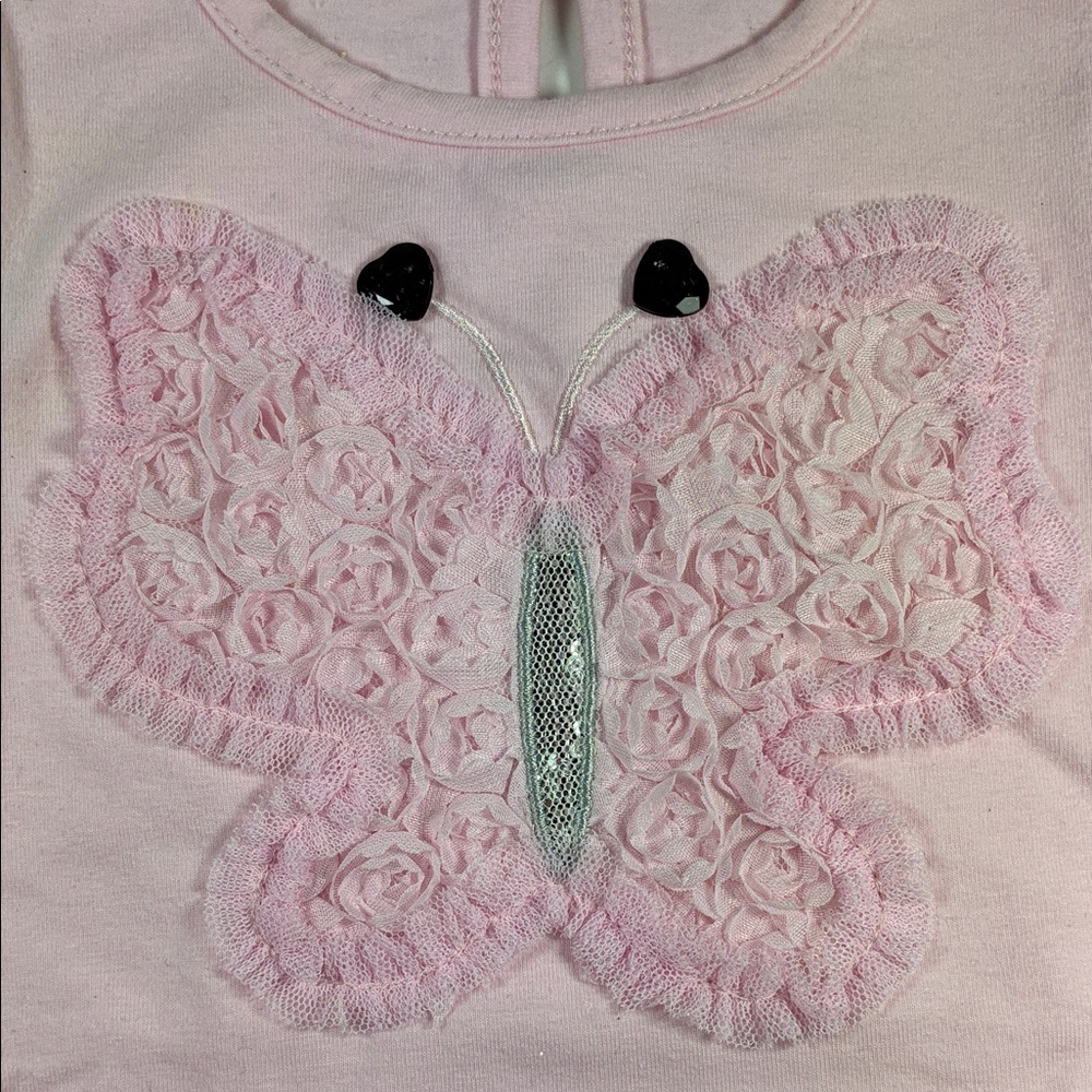 NWOT Pink Butterfly Tulle Tutu Dress, size 18M - Picture 2 of 7
